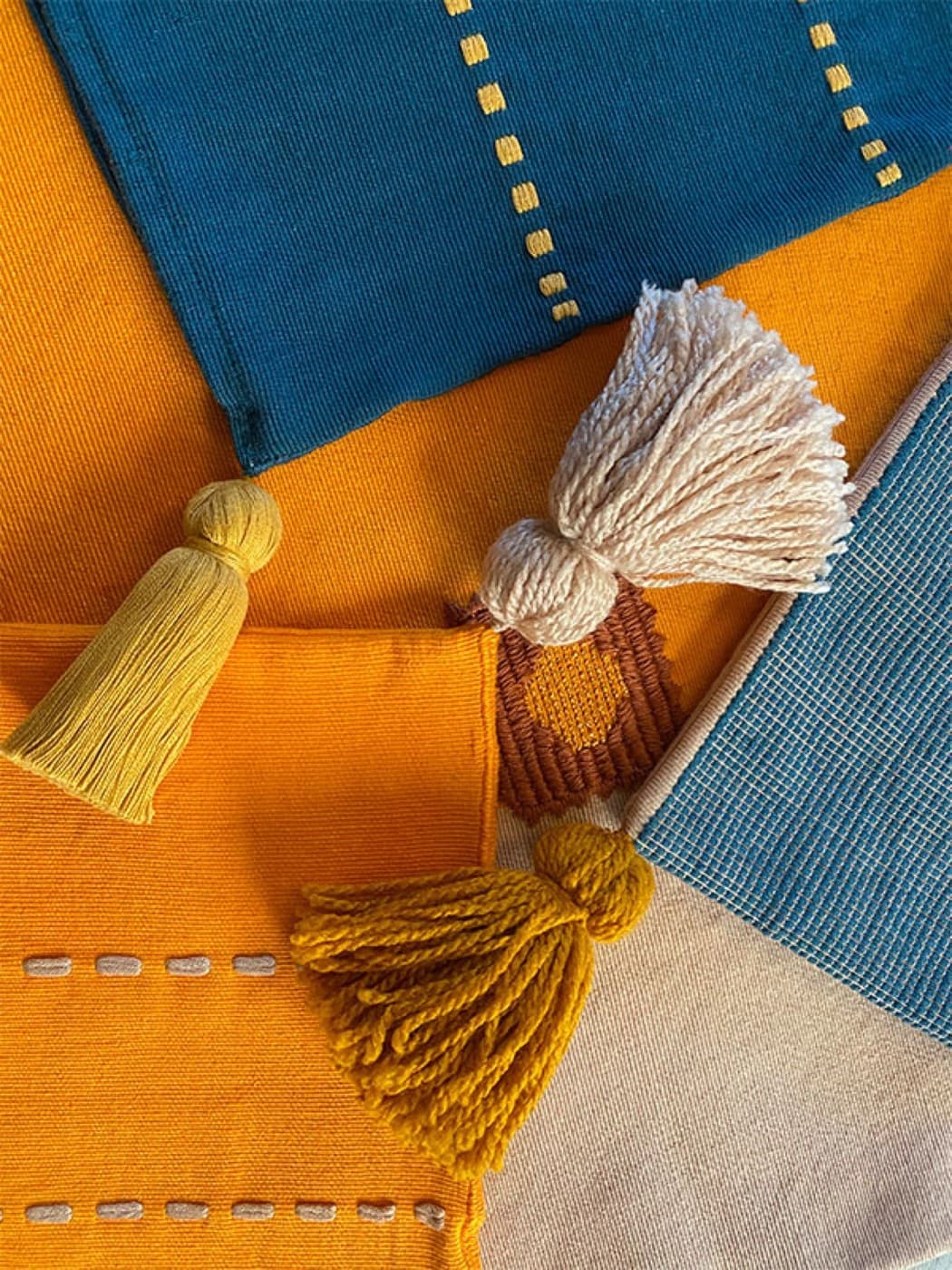Handcrafted textiles with tassels