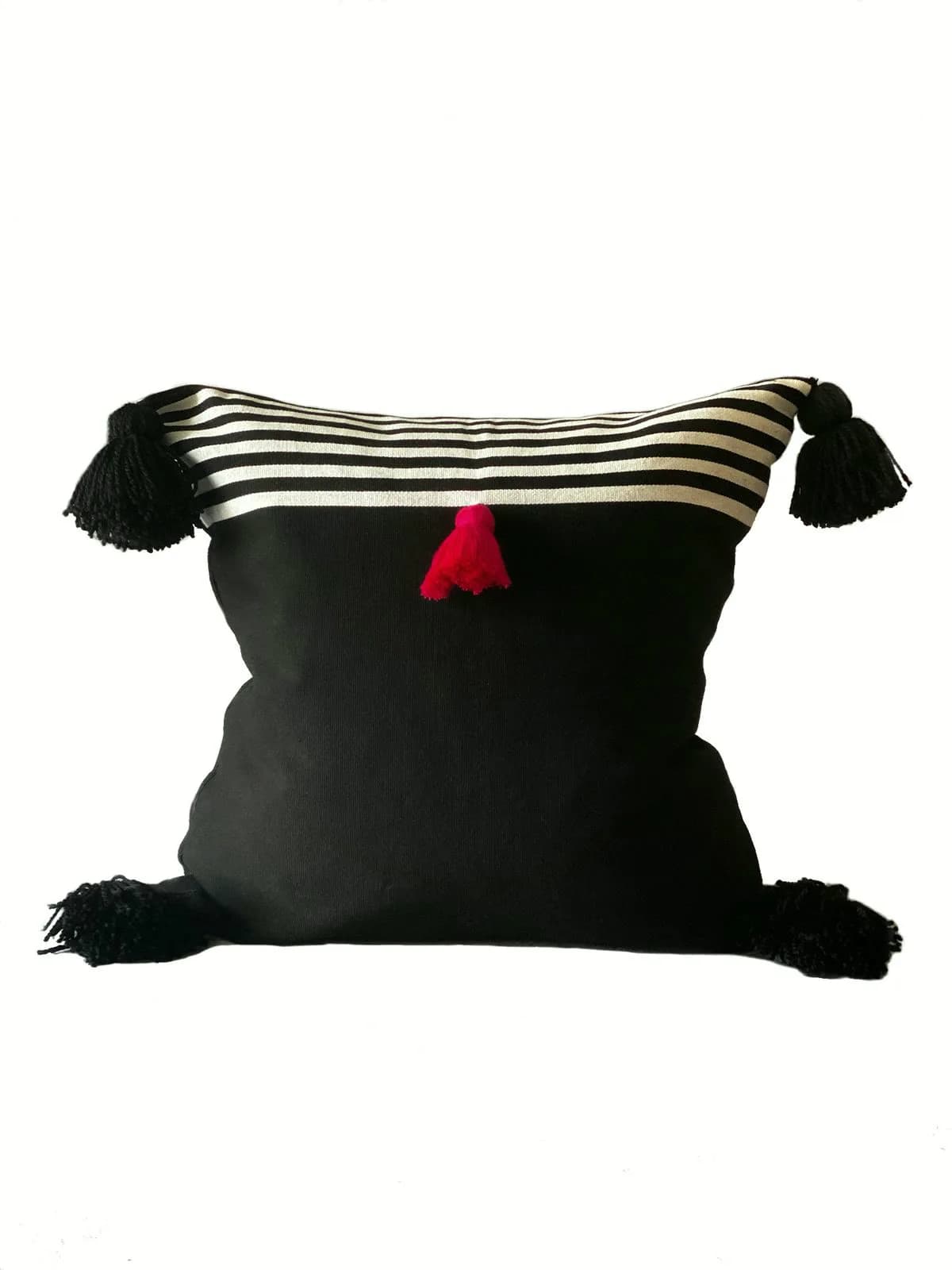 Damián Stripe Black and White Pillow